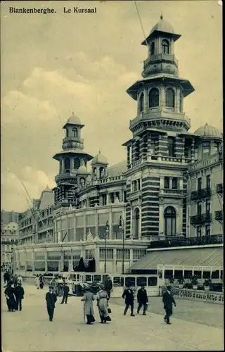 Ak Blankenberge Westflandern, Le Kursaal, Promenade