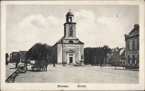 Ak Husum in Nordfriesland, Ansicht der Kirche