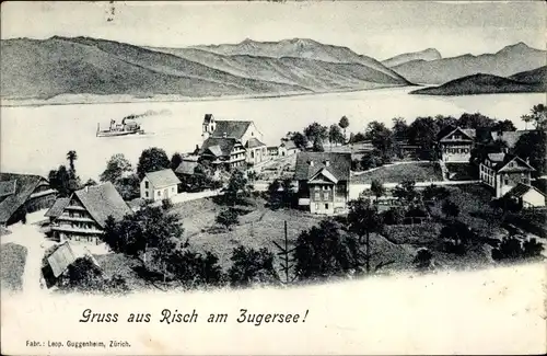 Ak Risch Kt. Zug Schweiz, Blick auf den Ort am Zugersee