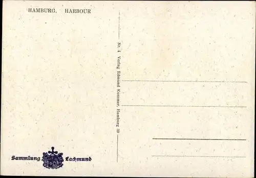 Ak Hamburg, Hafenstimmung, Blick vom Ozeandampfer auf Salondampfer auf der Elbe