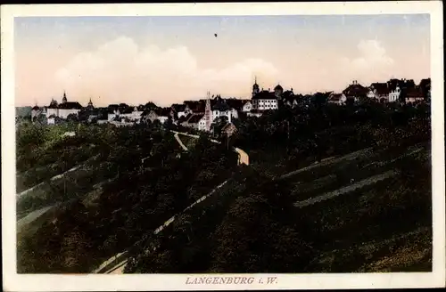Ak Langenburg in Baden Württemberg, Panorama vom Ort