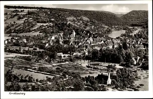 Ak Forchtenberg in Baden Württemberg, Panorama vom Ort