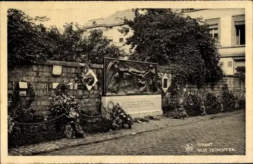 Ak Dinant Wallonien Namur, Mur Tschoffen, Gedenktafel