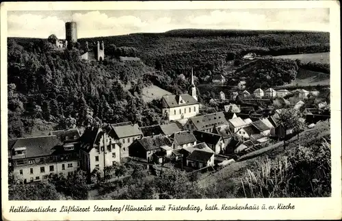 Ak Stromberg im Hunsrück, Ort, Fürstenburg, Krankenhaus, evangelische Kirche