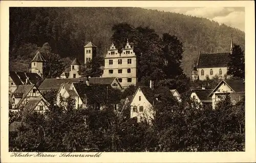 Ak Hirsau Calw in Baden Württemberg, Blick auf den Ort, Kirche, Häuser