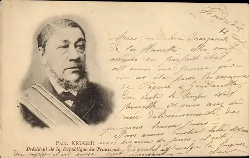 Ak Paul Krüger, Präsident, Transvaal, Südafrika, Ohm Krüger