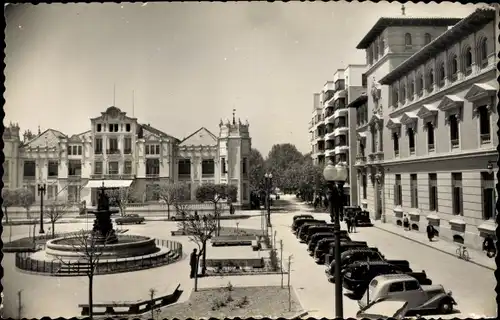 Ak Huesca Aragonien Spanien, Plaza de Navarra y Casino