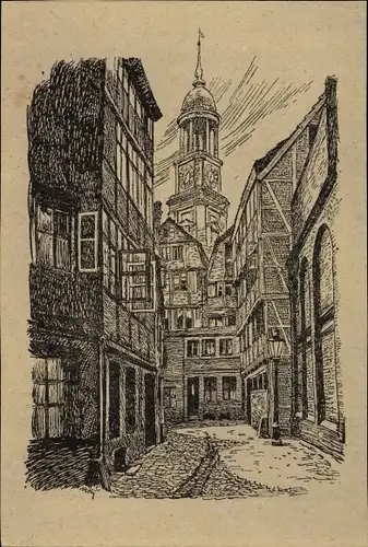 Künstler Ak Hamburg Mitte, Michaeliskirche, Brunnenstraße