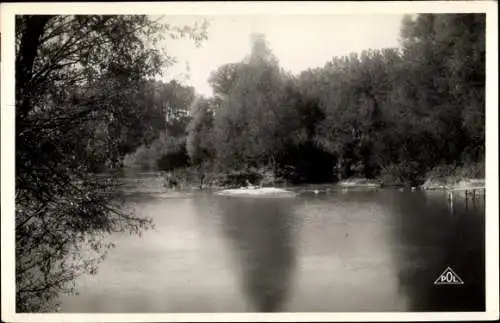 Ak Asfeld Ardennes, Vue sur l'Aisne prise du pont