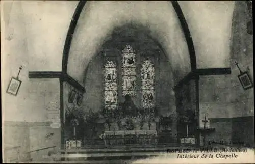 Ak Asfeld de la Ville Ardennes, Intérieur de la Chapelle