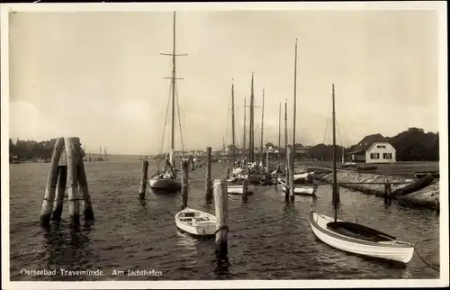 Ak Travemünde Lübeck Schleswig Holstein, Yachthafen