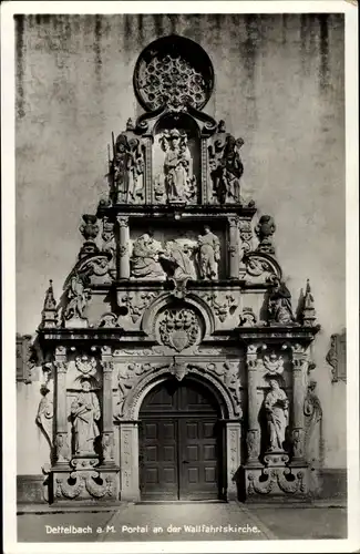 Ak Dettelbach am Main, Portal an der Wallfahrtskirche