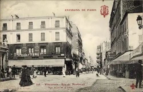 Ak Vincennes Val de Marne, Rue de Montreuil