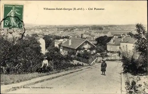 Ak Villeneuve Saint Georges Val de Marne, Cité Pommier