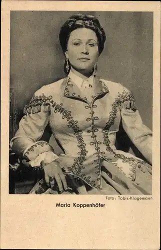 Ak Schauspielerin Maria Koppenhöfer, Portrait, Ross Verlag 