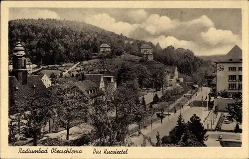 Ak Oberschlema Bad Schlema im Erzgebirge Sachsen, Das Kurviertel