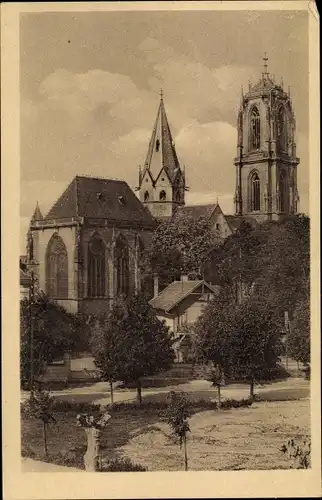 Ak Sélestat Schlettstadt Elsass Bas Rhin, St. Georgs Kirche