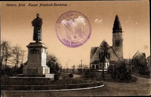 Ak Velbert in Nordrhein Westfalen, Kaiser Friedrich Denkmal