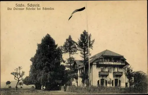 Ak Bad Schandau an der Elbe, Ostrauer Scheibe