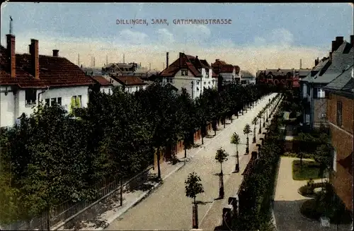 Ak Dillingen im Saarland, Gathmannstraße