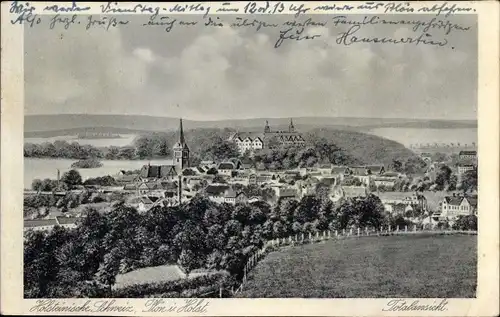 Ak Plön am See Schleswig Holstein, Totalansicht von Ort