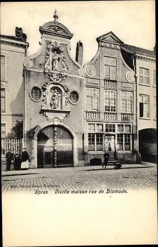 Ak Ypres Westflandern, Vieille Maison rue de Dixmude