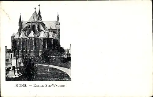 Ak Mons Wallonien Hennegau, Eglise Ste. Waudru