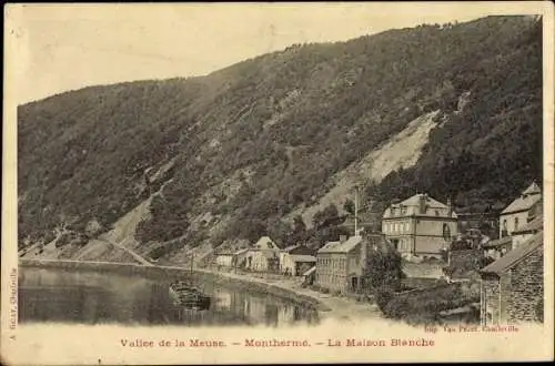 Ak Monthermé Ardennes, La Maison Blanche