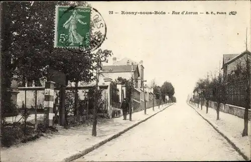 Ak Rosny sous Bois Seine Saint Denis, Rue d'Avron