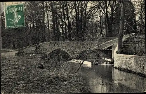 Ak Courcelles Val d'Oise, Pont de Courcelles