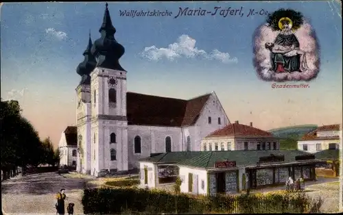 Ak Maria Taferl in Niederösterreich, Wallfahrtskirche, Gnadenmutter