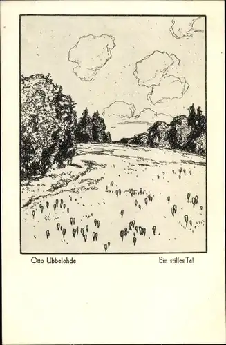 Künstler Ak Ubbelohde, Otto, Ein stilles Tal