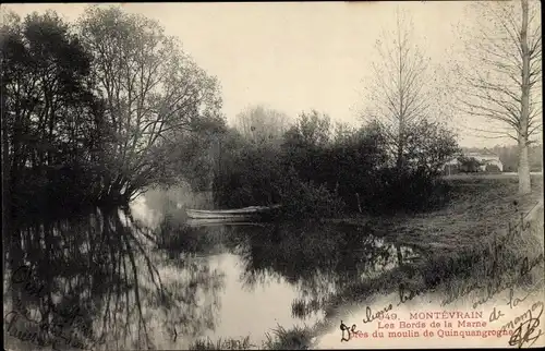 Ak Montévrain in Frankreich, Les Bords de la Marne