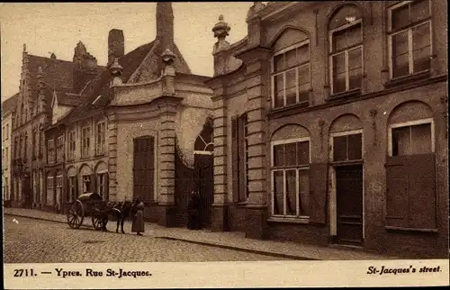 Ak Ypres Westflandern, Rue St Jacque