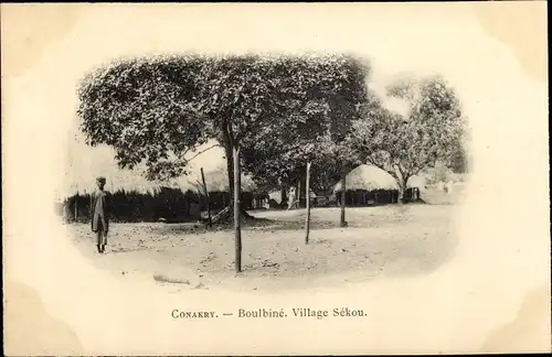 Ak Conakry Guinea, Boulbine, Village Sekou