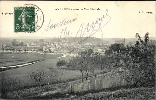 Ak Avernes Val d'Oise, Vue générale