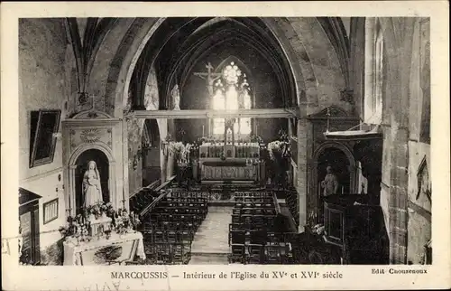 Ak Marcoussis Essonne, Interieur de l'Eglise du XV et XVIe siecle, Innenansicht der Kirche