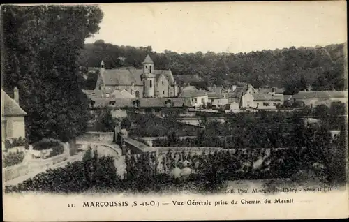 Ak Marcoussis Essonne, Vue Generale, prise du Chemin du Mesnil