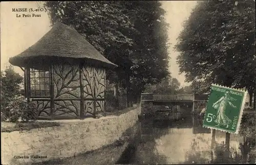 Ak Maisse Essonne, Le Petit Pont, Pavillon, Brücke