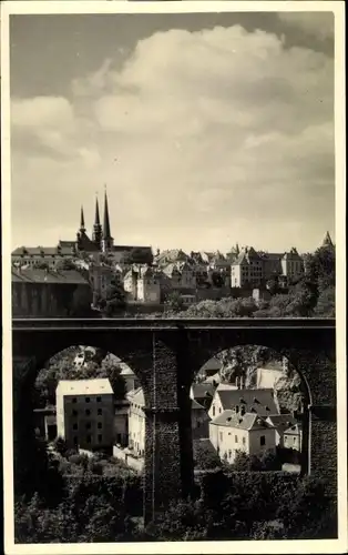 Ak Luxemburg, Faubourg du Grund et Ville Haute