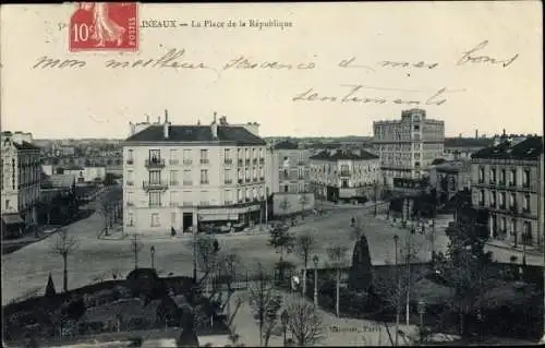 Ak Issy les Moulineaux Hauts de Seine, La Place de la Republique