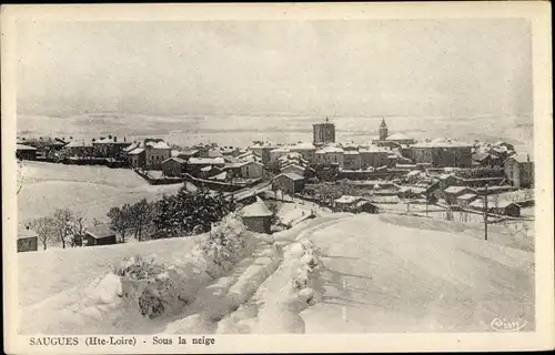 Ak Saugues Haute-Loire, Sous la neige