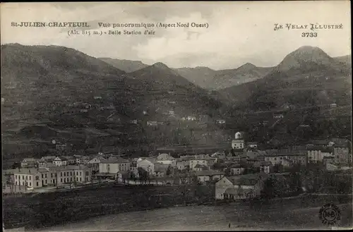 Ak St. Julien Chapteuil Haute-Loire, Vue panoramique