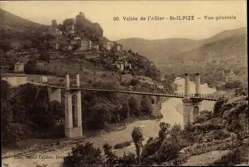 Ak St. Ilpize Haute-Loire, Vallée de l'Allier, Vue générale