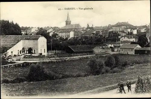 Ak Darney Vosges, Vue générale