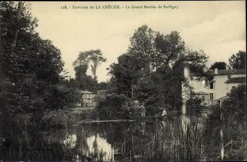 Ak La Creche Deux Sevres, Le Grand Moulin de Ruffigny