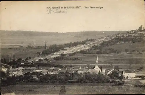 Ak Bourmont et St. Thiébault Haute Marne, Vue Panoramique, Gesamtansicht