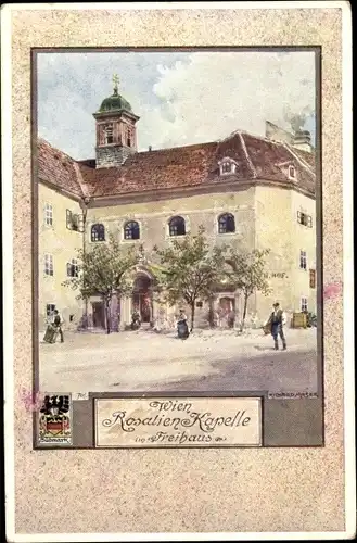 Künstler Ak Moser, Richard, Wien 4. Wieden Österreich, Rosalienkapelle im Freihaus