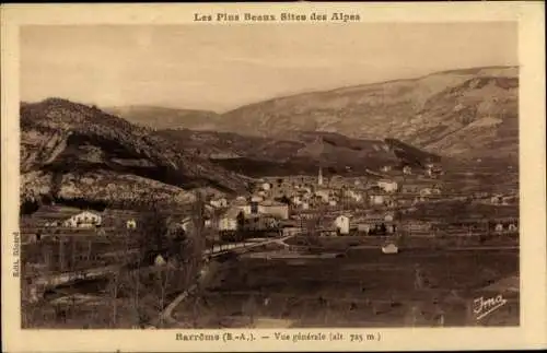 Ak Barreme Alpes de Haute Provence, Vue Generale