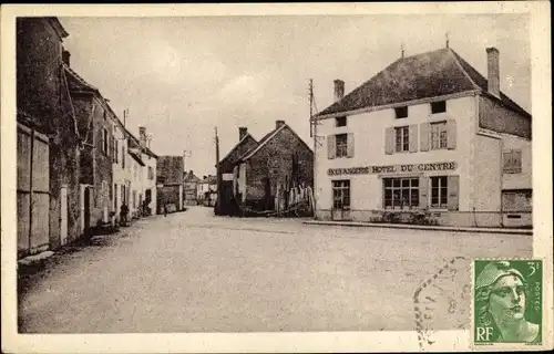 Ak Anzy le Duc Saône et Loire, Place du Centre, Boulangerie, Hotel